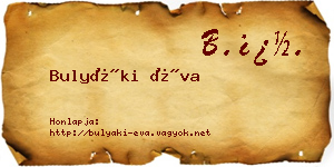 Bulyáki Éva névjegykártya